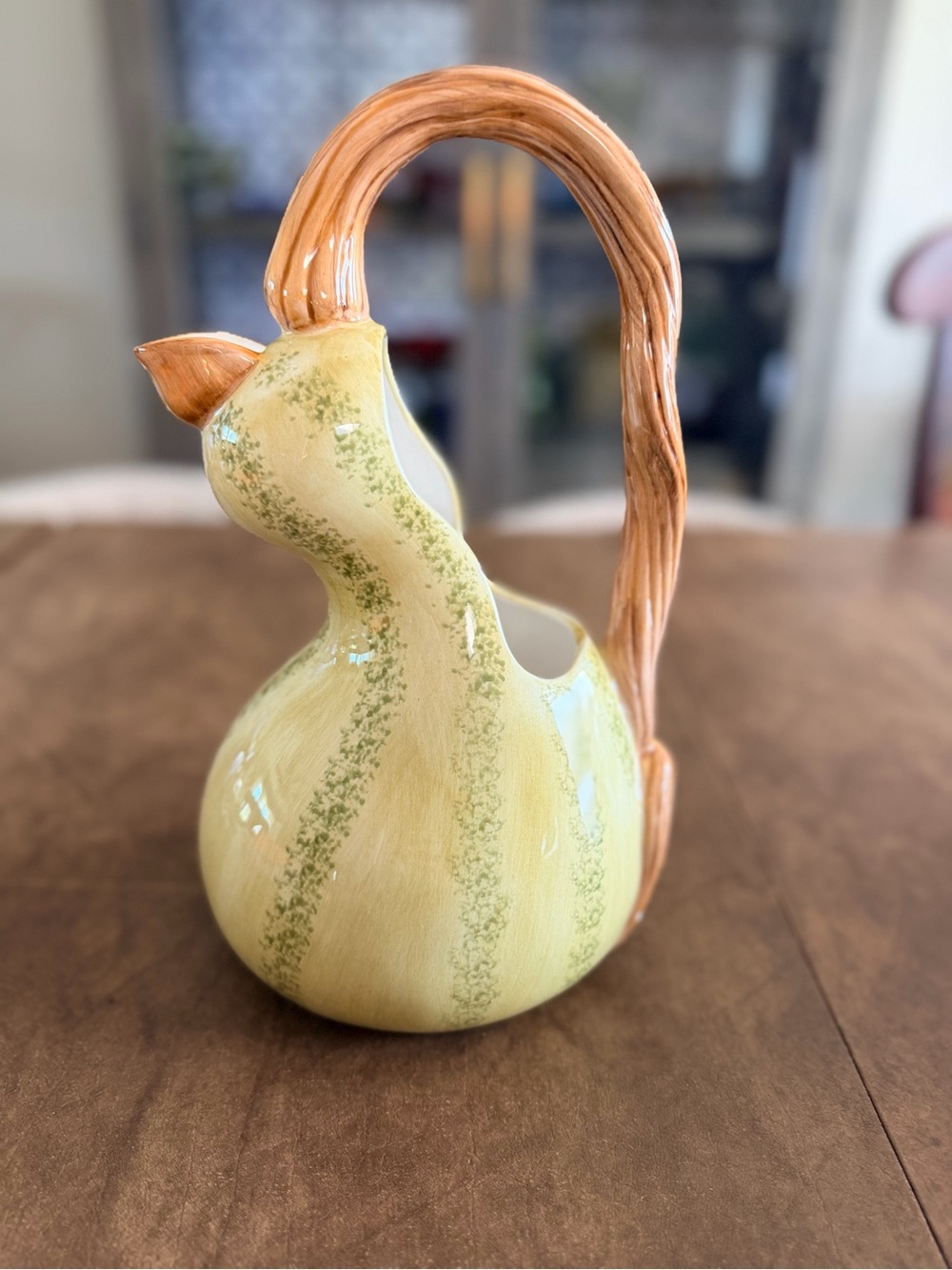 Vintage Ceramic Gourd Pitcher Vase